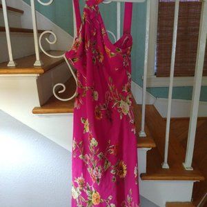 PINK DRESS Hawaii style flowers